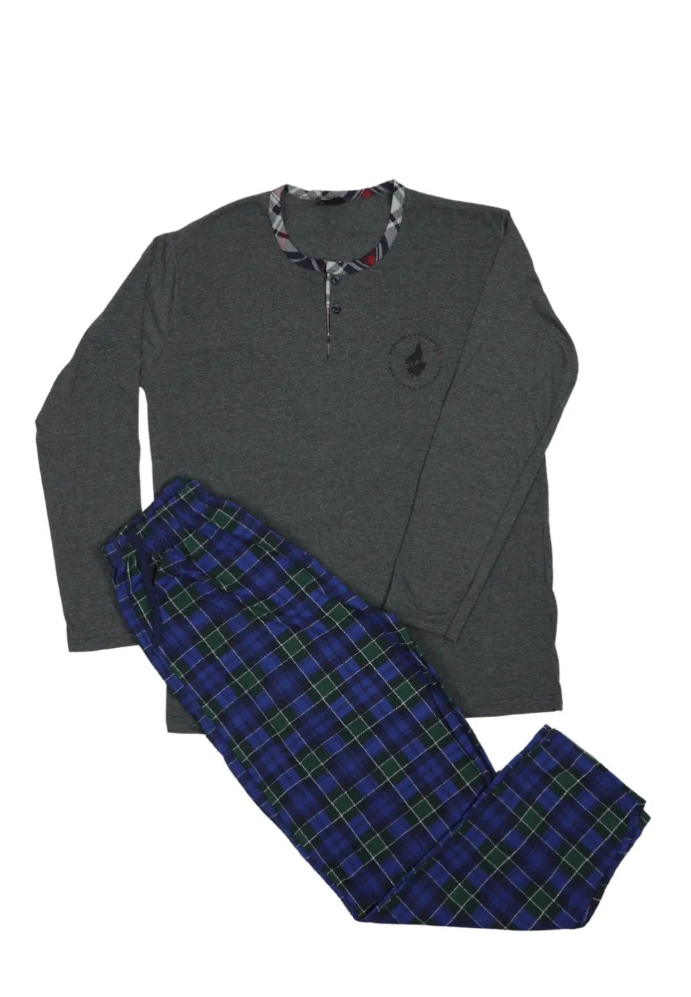 Pijama Bărbat, Mâneci Lungi și Pantaloni Lungi - 1