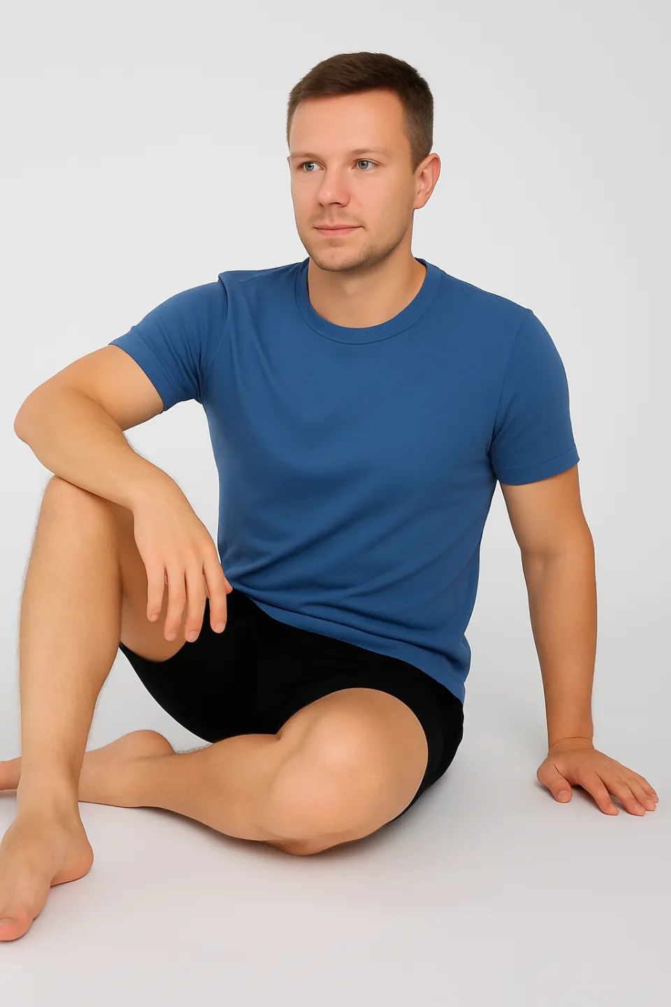 Pijama bărbați indigo-negru – bumbac &amp; modal - 1