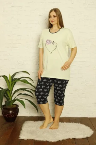 Pijama Serena, culoare verde, imprimeu YOU ARE MY SUNSHINE hover