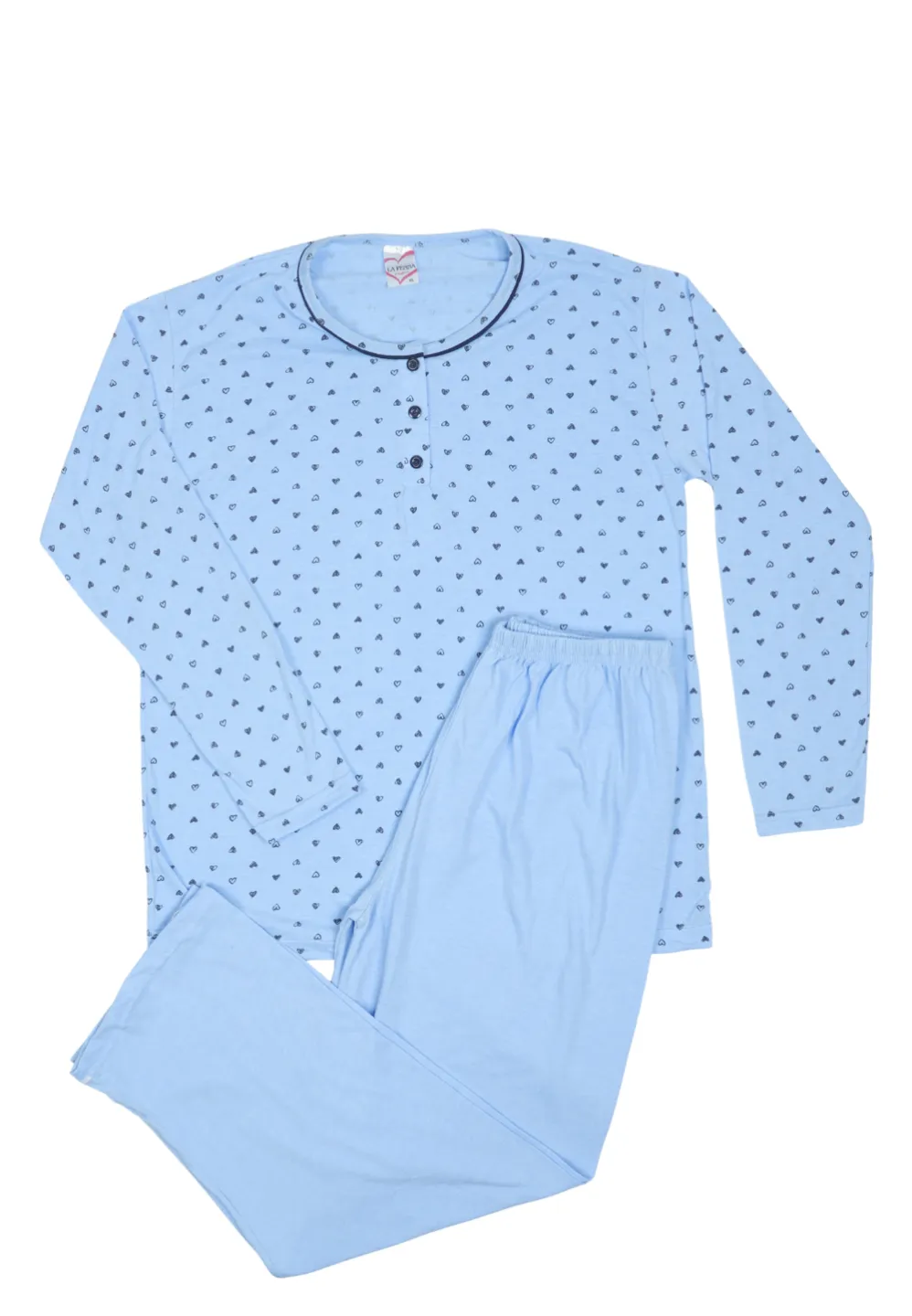 Pijama damă  din bumbac mânecă lungă și pantaloni lungi - 1