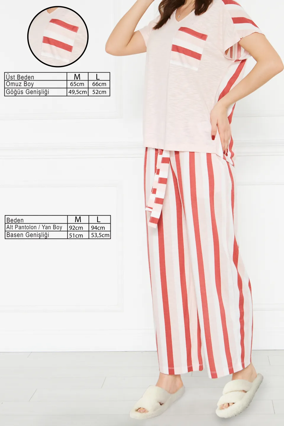 Pijama damă Freenight roz, tricou mânecă scurtă, pantaloni lungi - 2