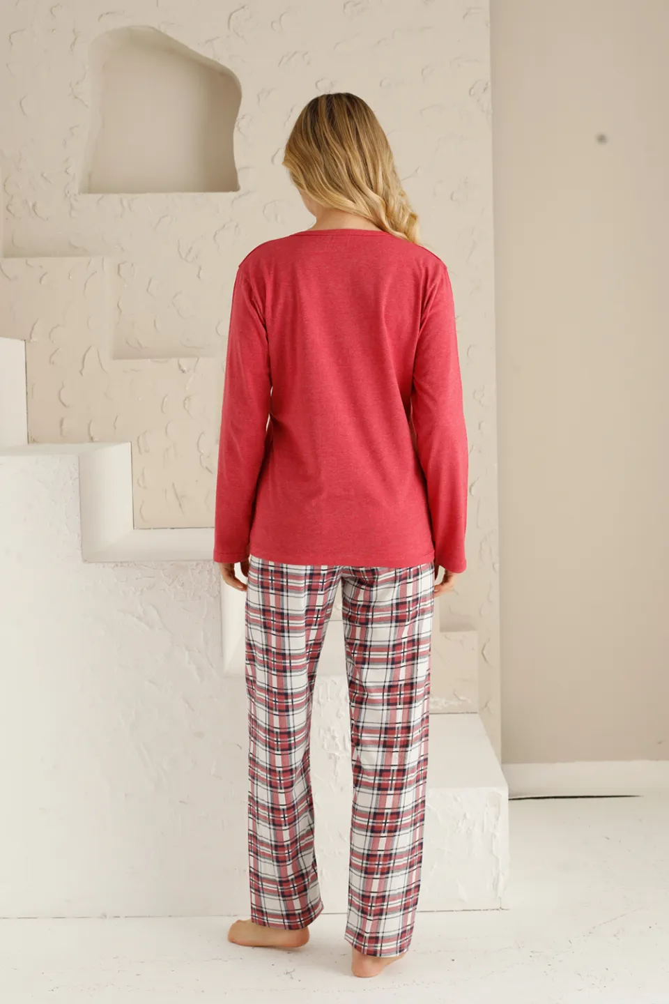 Pijama damă, mânecă lungă, pantaloni lungi, imprimeu Mama – creată pentru iubire - 3