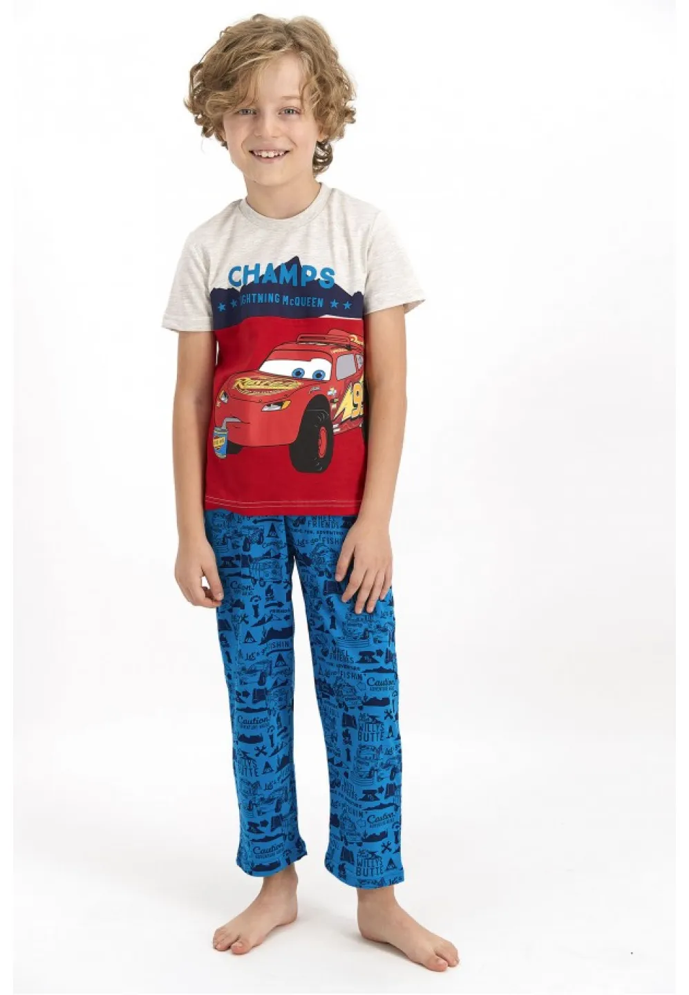 Pijama pentru copii Disney MC QUEEN, culoarea Gri - 1