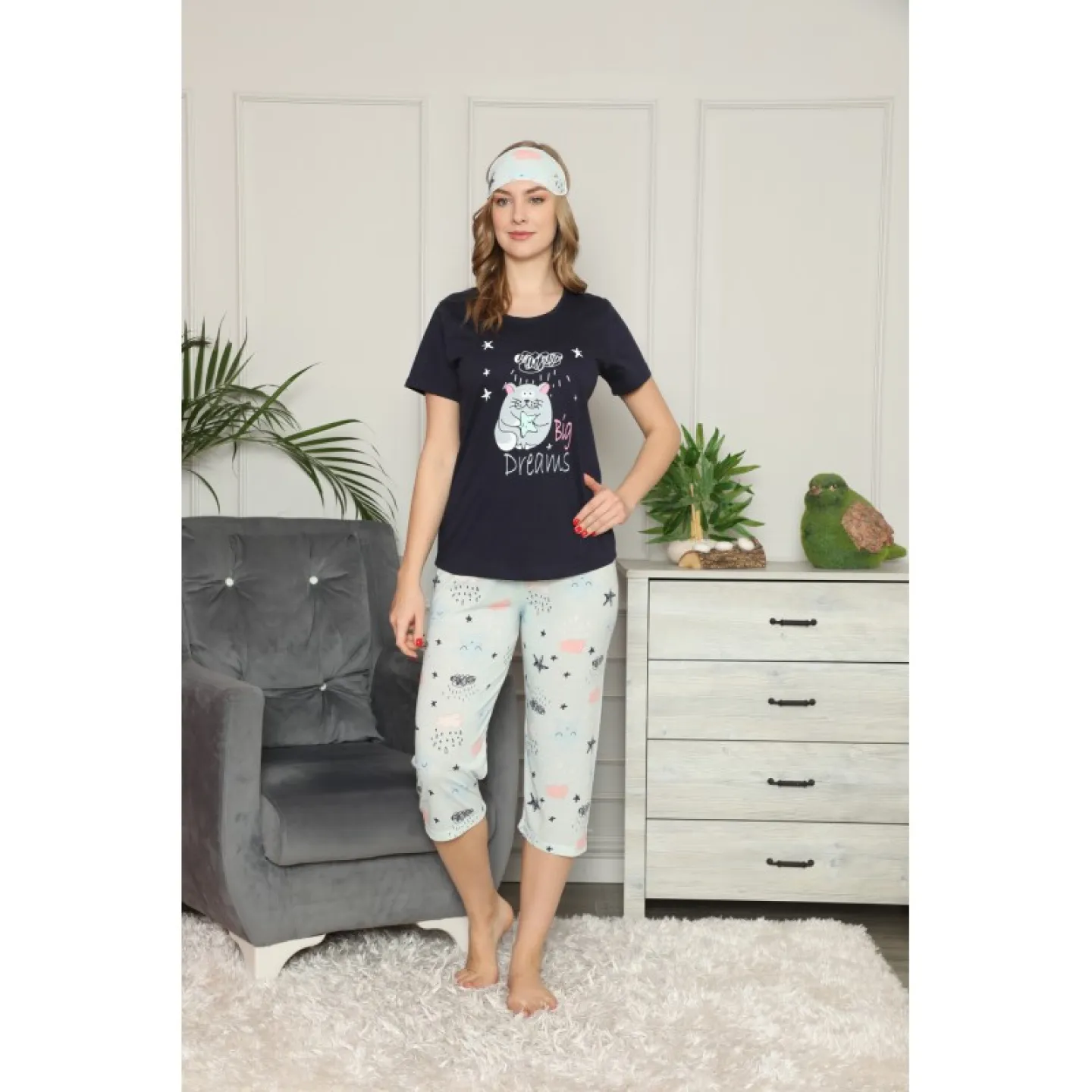 Pijama pentru Dama Big Dreams-Set de Primavara, Bluemarin - 2