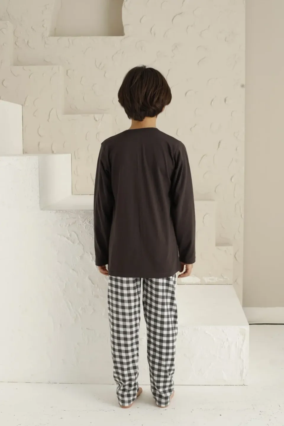 Pijama pentru băieți cu mânecă lungă si pantaloni lungi, imprimeu Happy Children's Day - 2