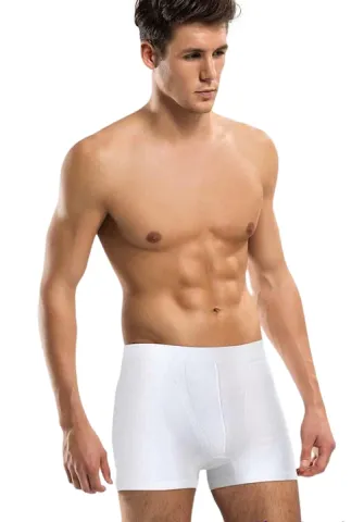 Chilot tip boxeri pentru bărbați, material comfortabil, culoare alb