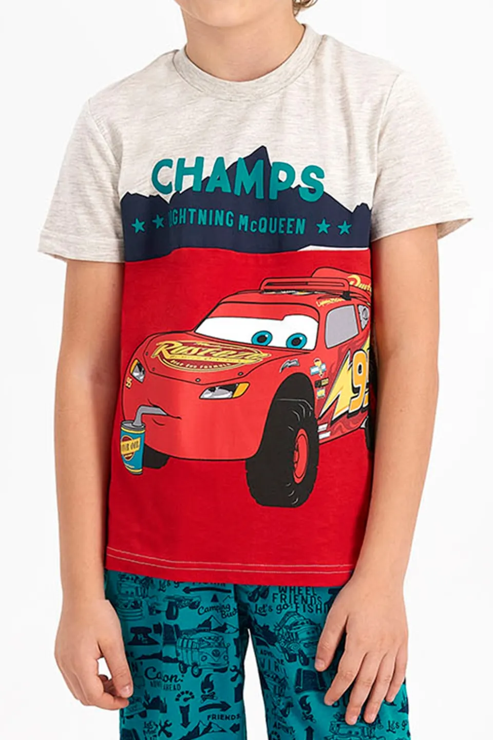 Pijama pentru copii Disney MC QUEEN, culoarea Gri - 3