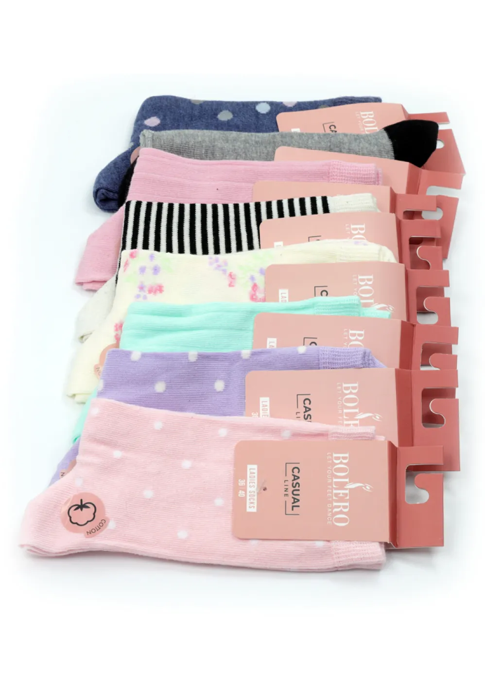 Șosete luxoase cu model, set de 8 bucăți - 1