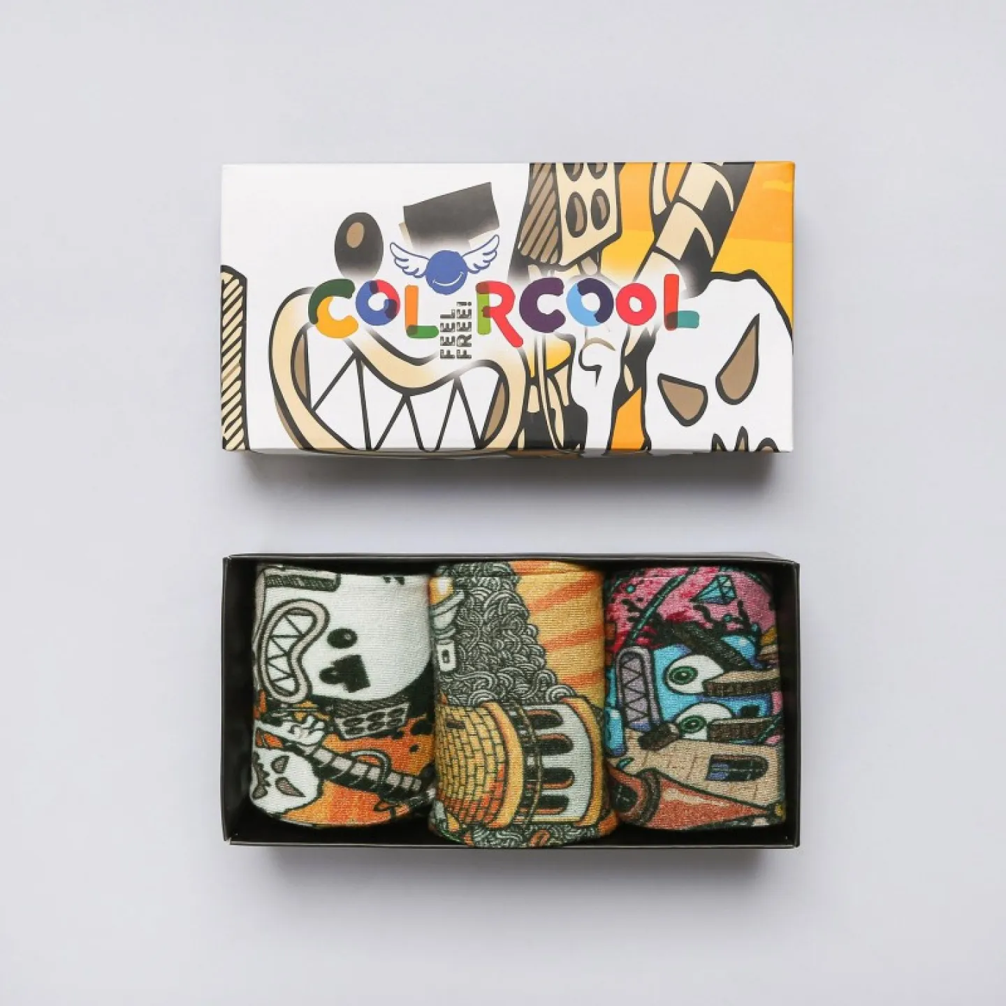 Set 3 Perechi Șosete Bărbătești GRAFFITI Fără Cusături - Confort și Stil - 1