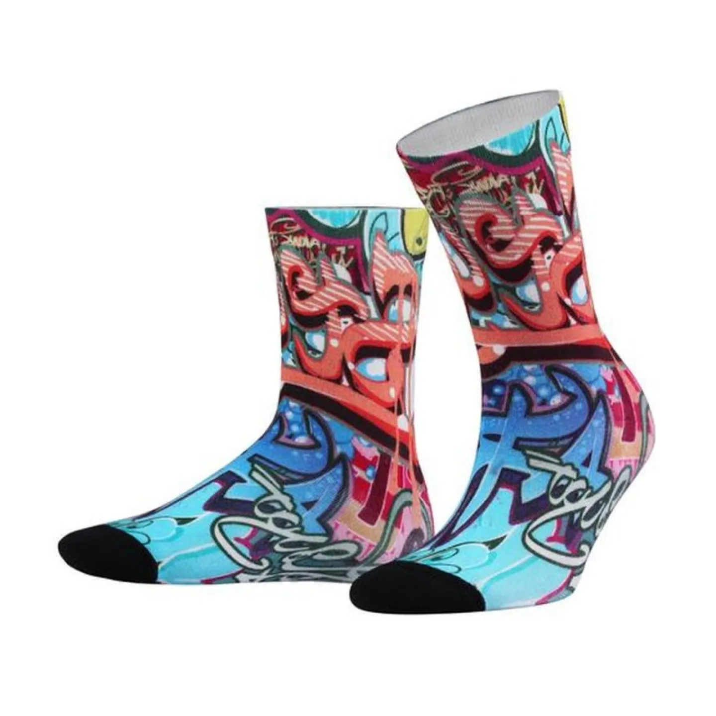 Set 3 Perechi Șosete Bărbătești GRAFFITI Fără Cusături - Imprimeu Color Bomb - 3