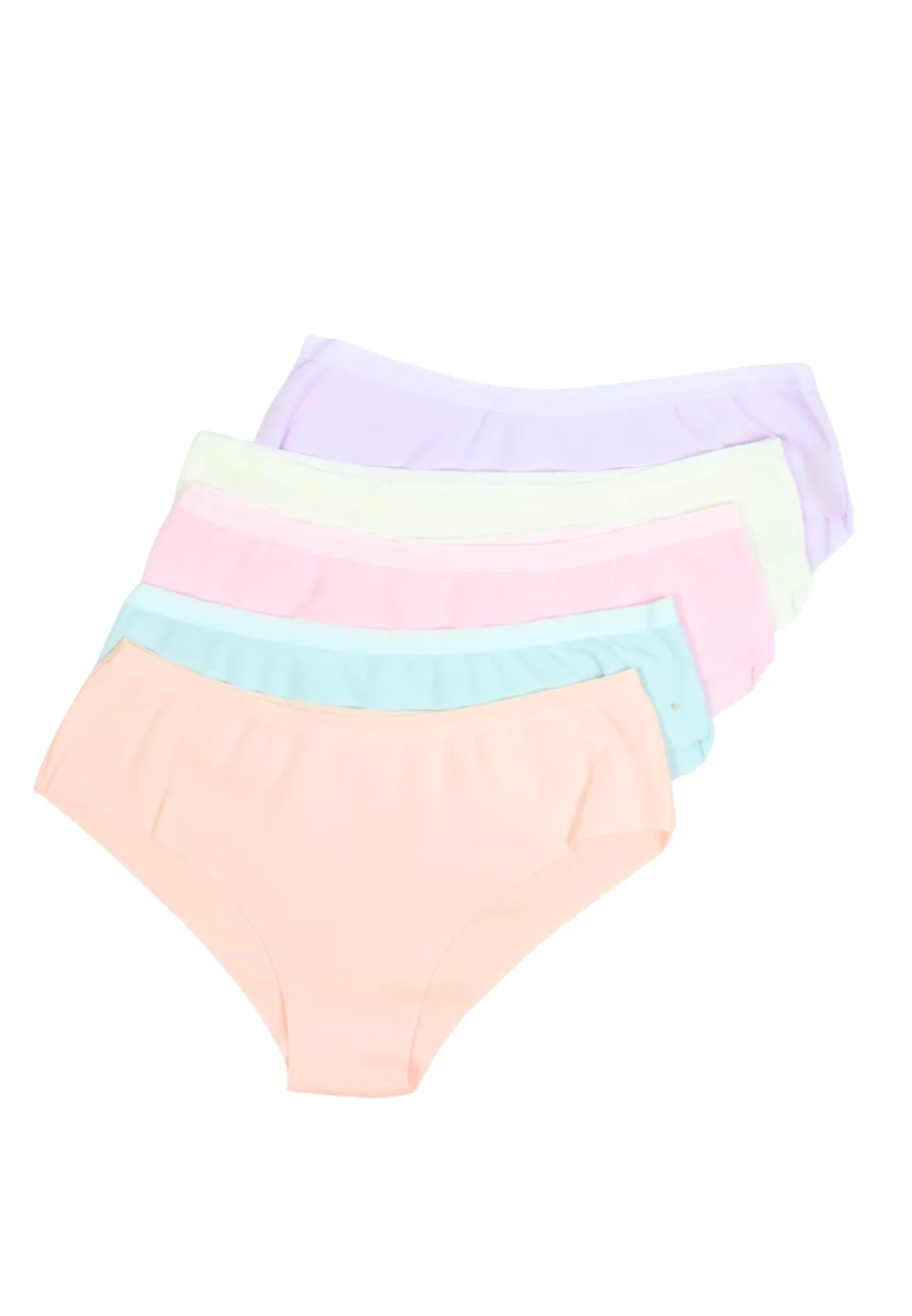 Set 5 chiloți clasici damă – bumbac, culori pastel - 1