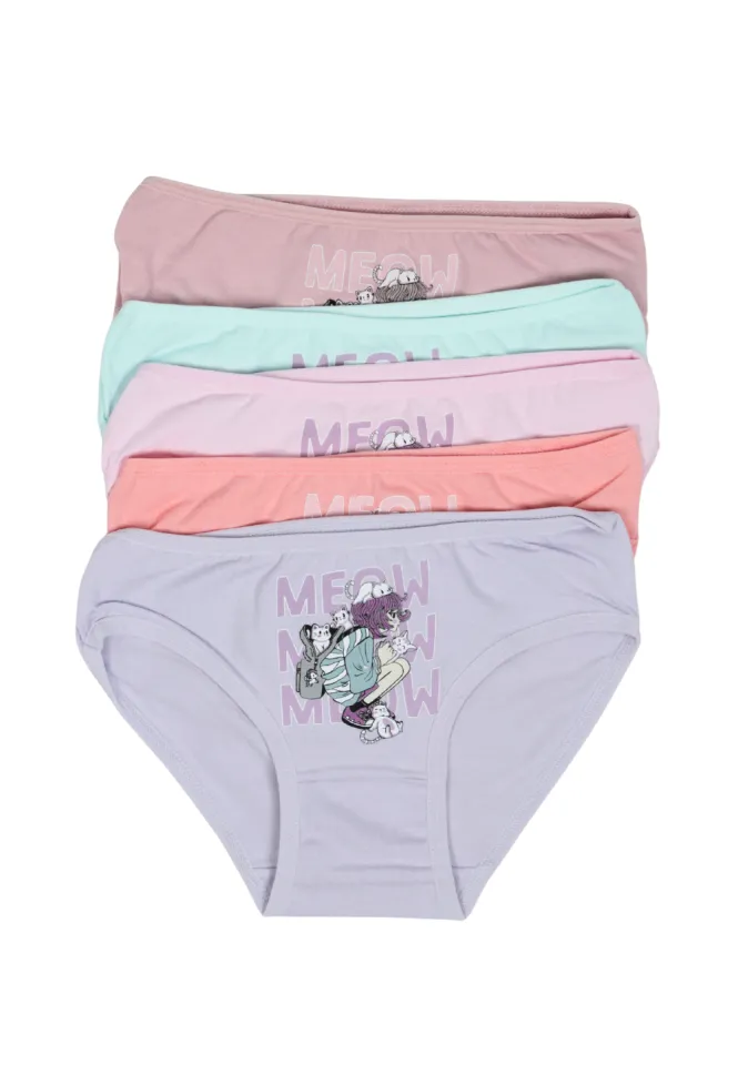 Set 5 chiloți fetițe – culori diverse