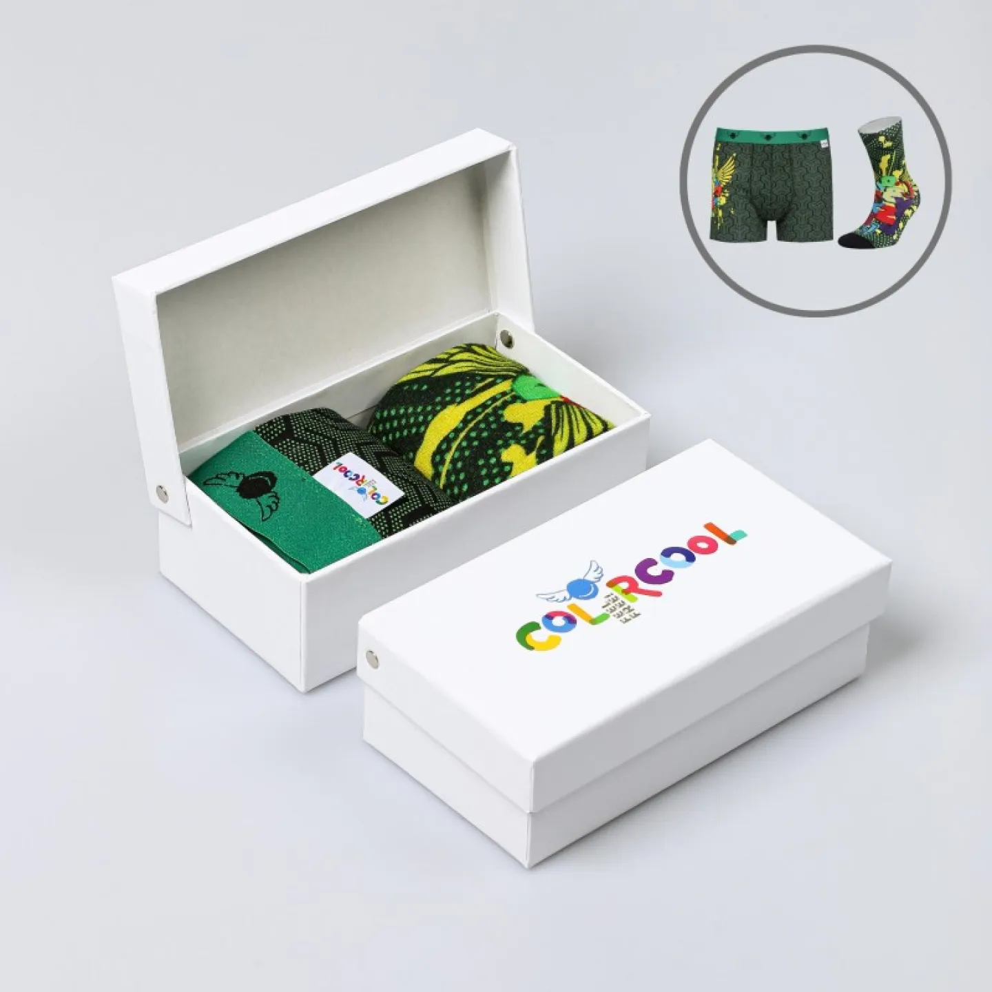 Set Barbati Boxeri și Șosete Graffiti - Imprimeu End 2 End Tulpar - 1