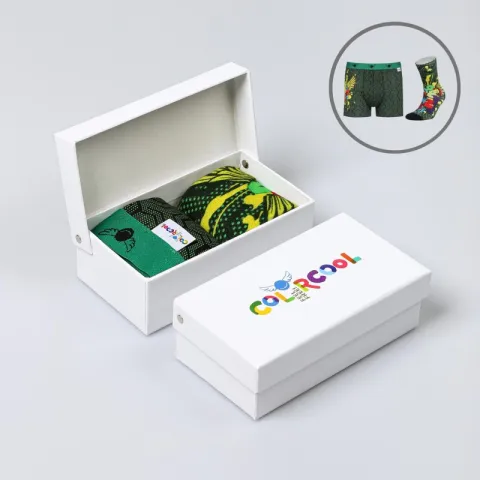 Set Barbati Boxeri și Șosete Graffiti - Imprimeu End 2 End Tulpar