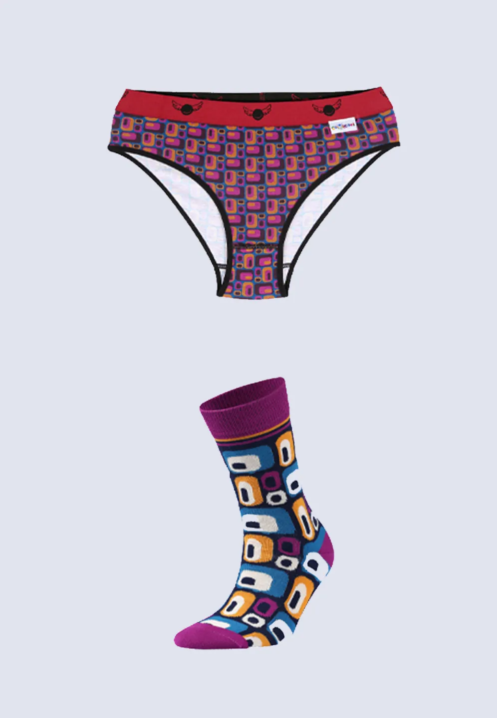 Set damă chiloți slip + șosete - Color Cool - 3