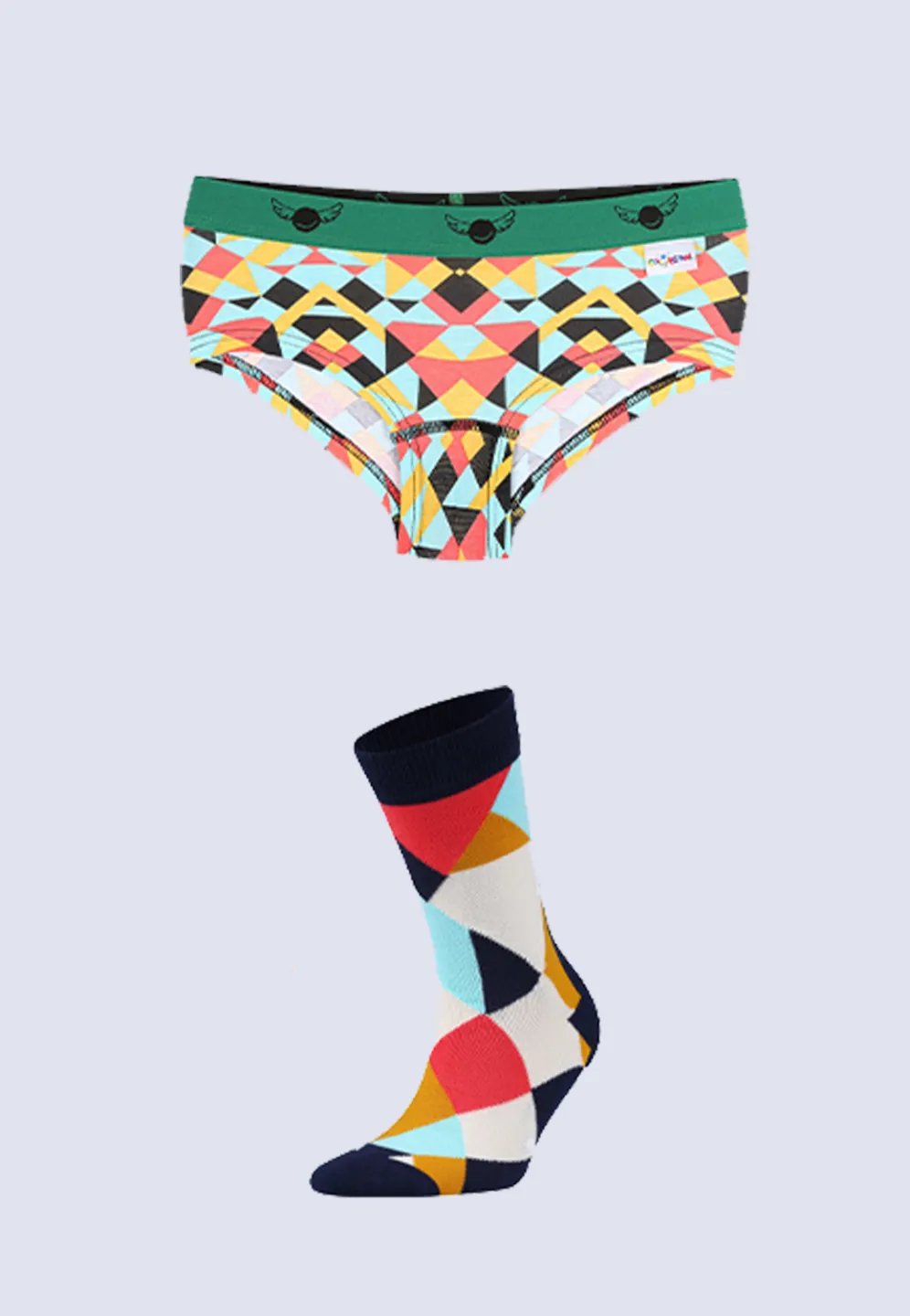 Set damă chiloți slip + șosete - Color Cool - 3