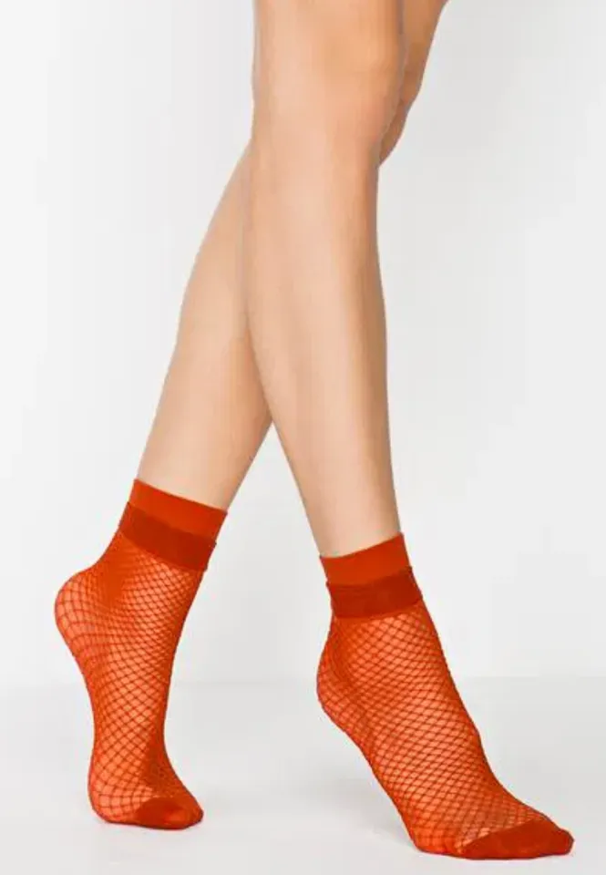 Set șosete Penti ,,Party'' – Dublu strat (dres + plasă), Portocaliu