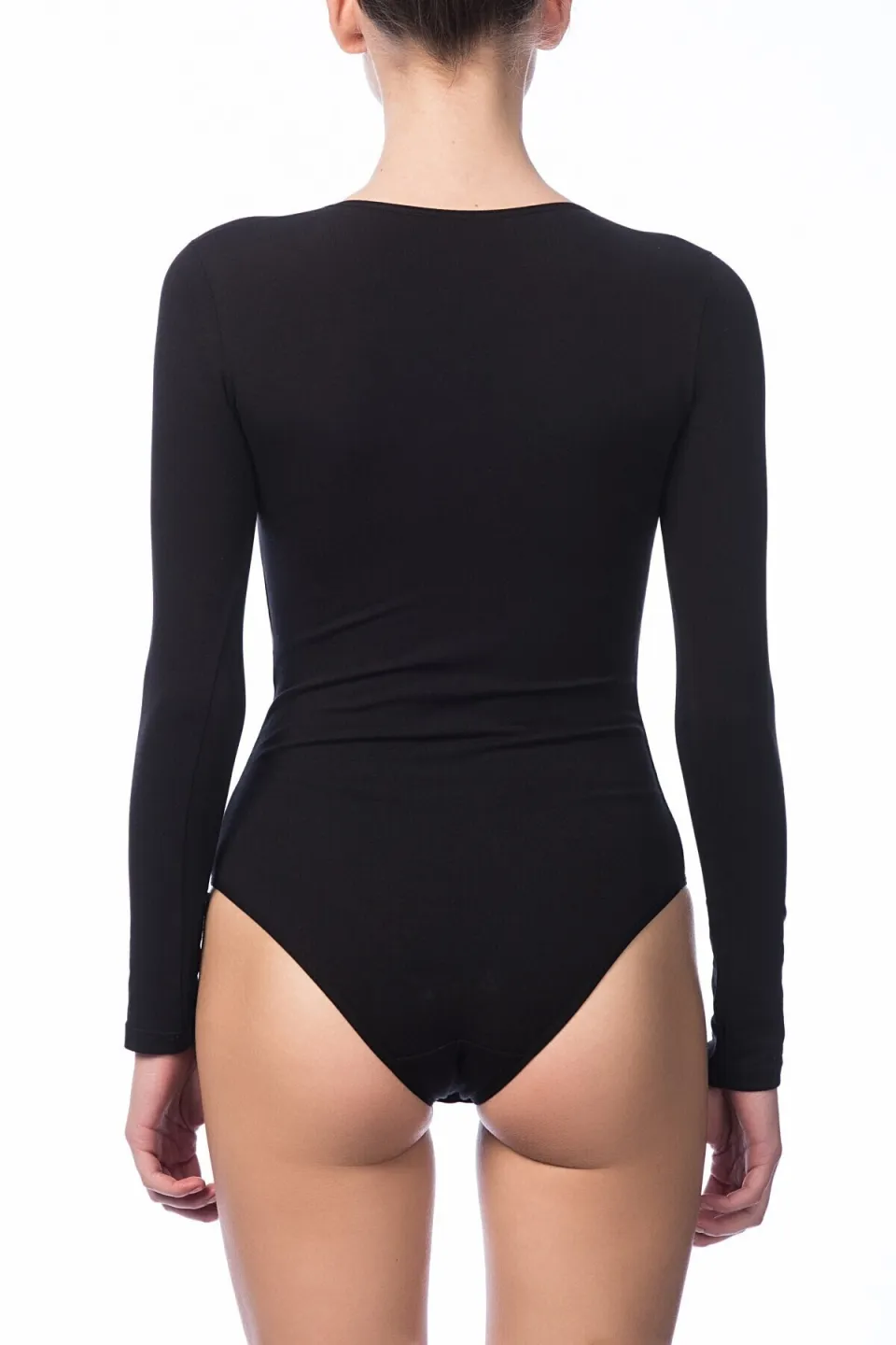 Body Dama cu Mâneci Lungi, Negru - 2