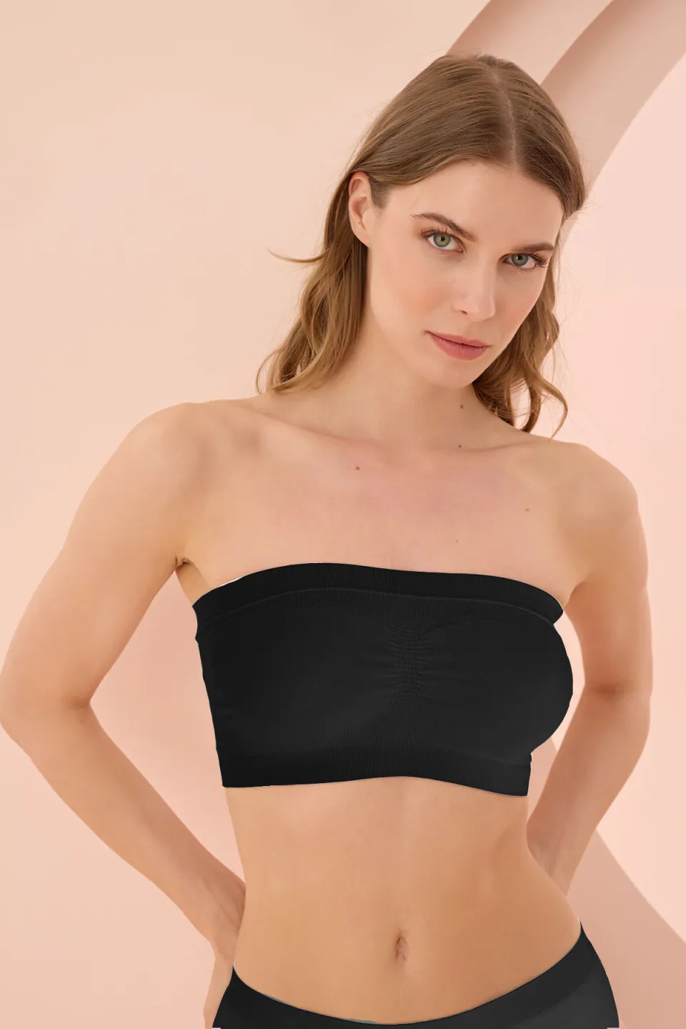 Bustieră modelatoare fără bretele NBB, Negru - 1