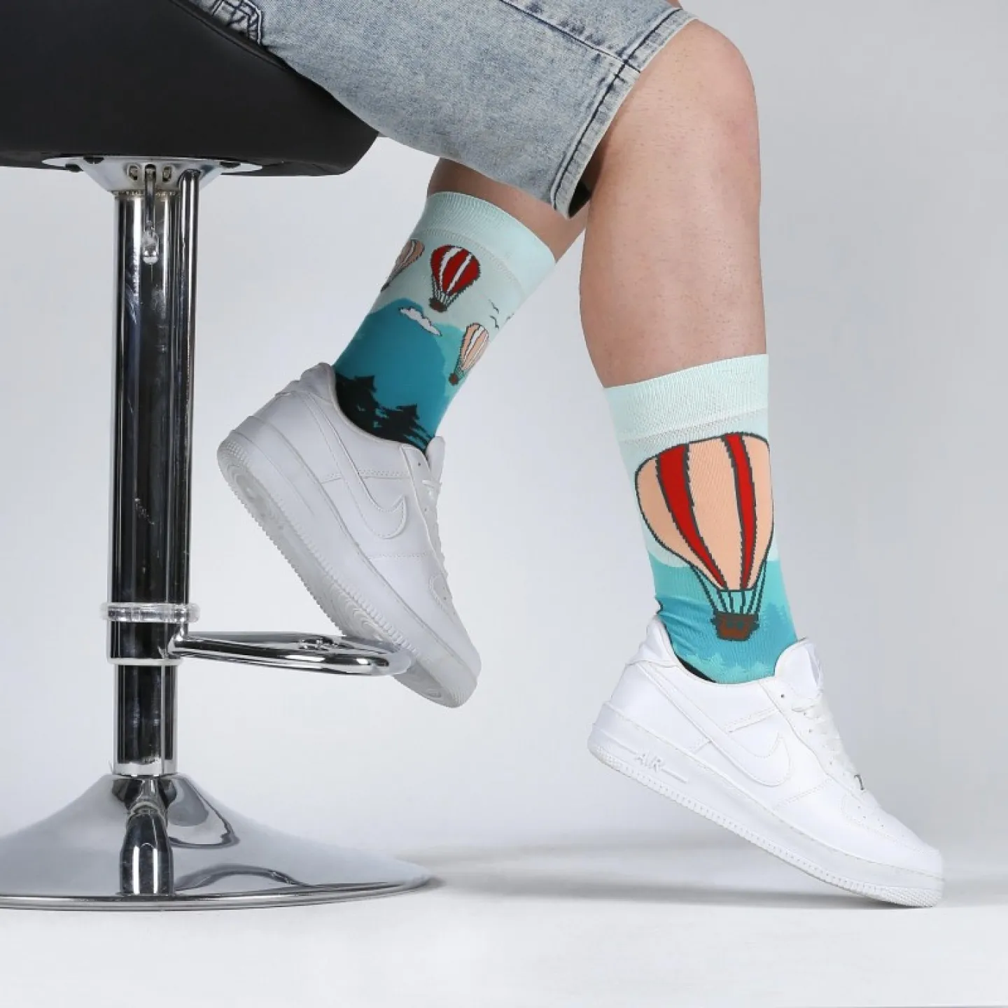 Șosete Bărbați Fără Cusături Mismatching - Imprimeu Balon - 2