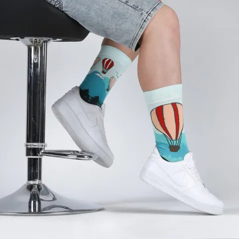 Șosete Bărbați Fără Cusături Mismatching - Imprimeu Balon hover