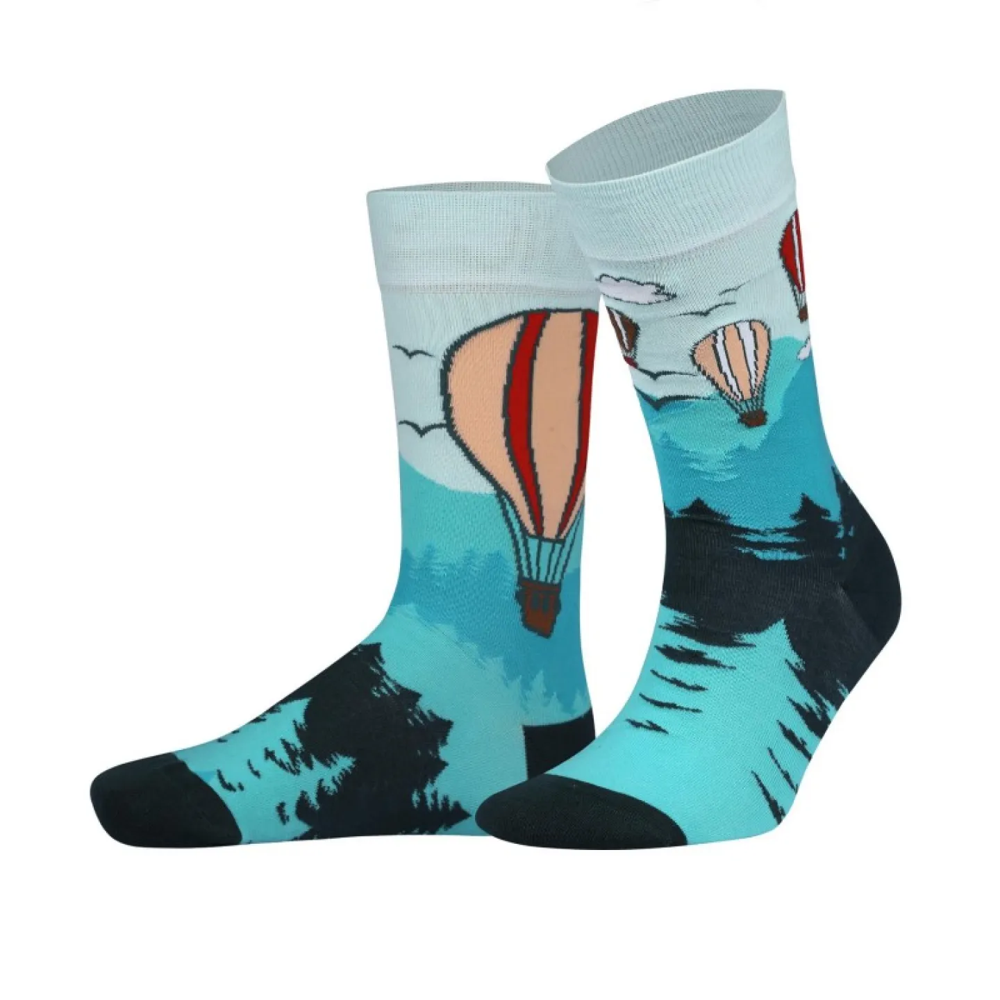 Șosete Bărbați Fără Cusături Mismatching - Imprimeu Balon - 3