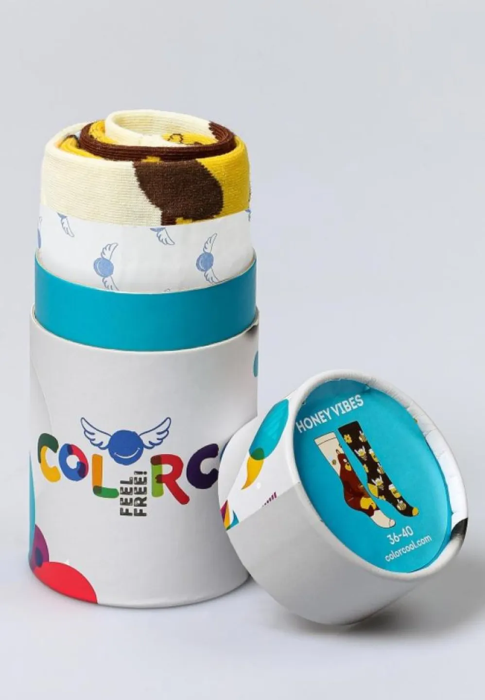 Șosete Bărbați Fără Cusături Mismatching - Imprimeu Honey - 1