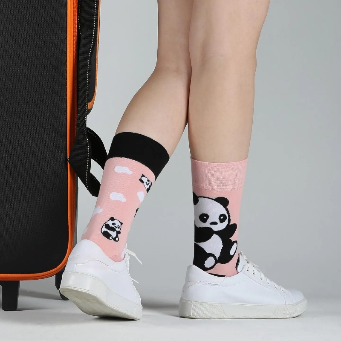 Șosete Damă Fără Cusături Mismatching - Imprimeu Panda - 3