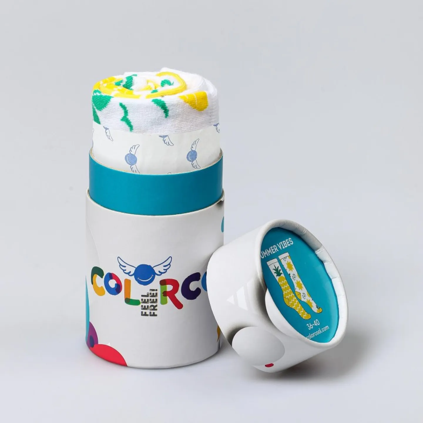 Șosete Damă Fără Cusături Mismatching - Imprimeu Summer - 1