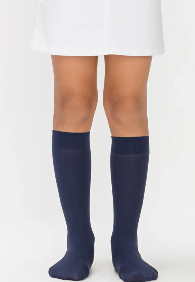 Șosete fetițe Penti Pretty Mikro 40 DEN, până la genunchi, mate, opace, bleumarin
