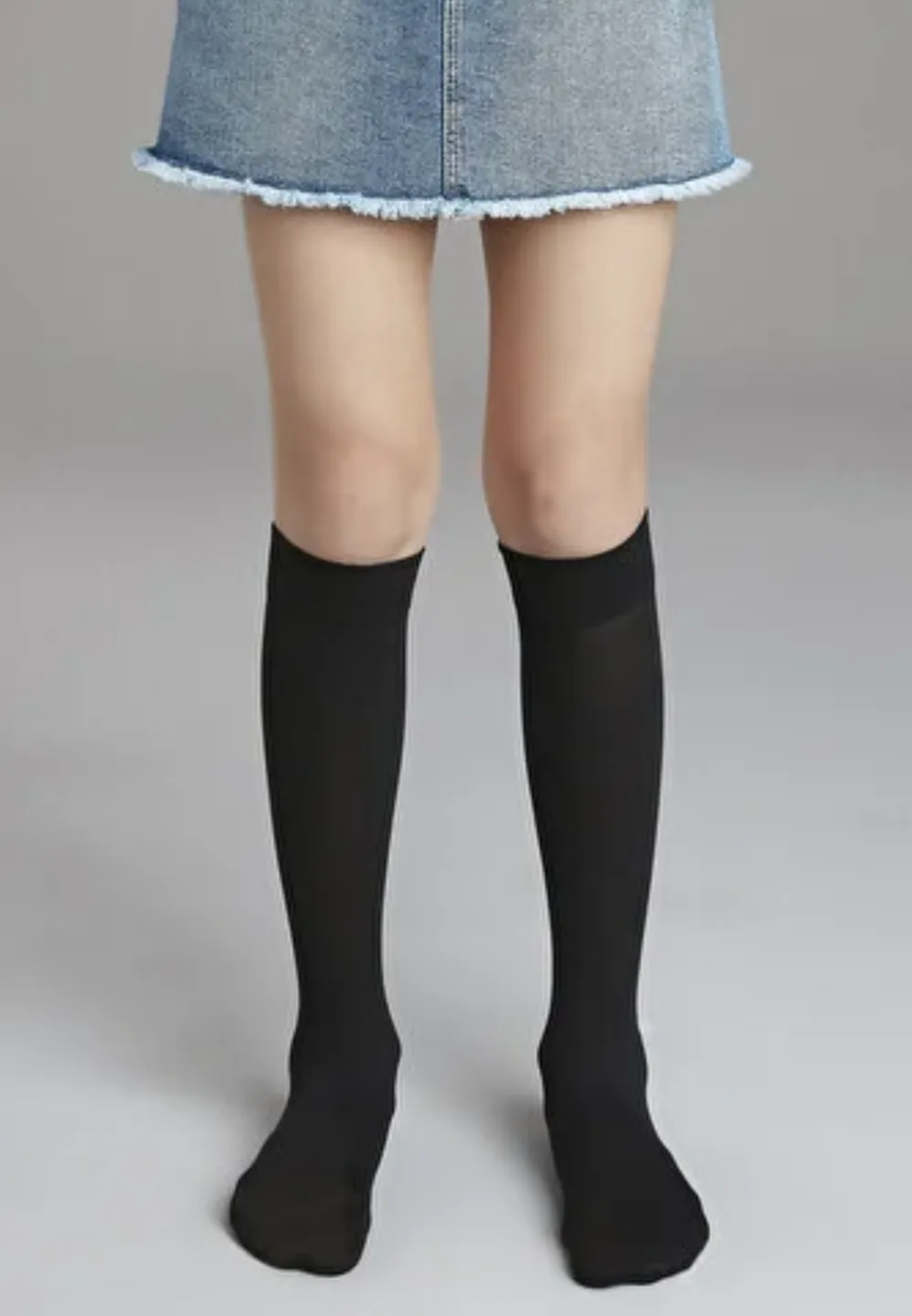 Șosete fetițe Penti Pretty Mikro 40 DEN, până la genunchi, mate, opace, negru - 1