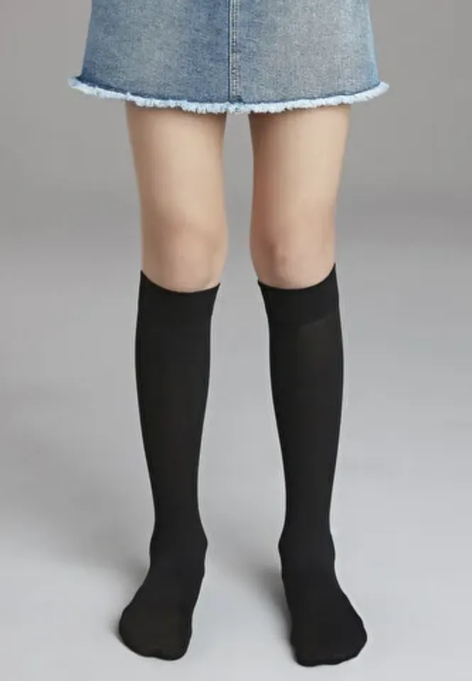 Șosete fetițe Penti Pretty Mikro 40 DEN, până la genunchi, mate, opace, negru