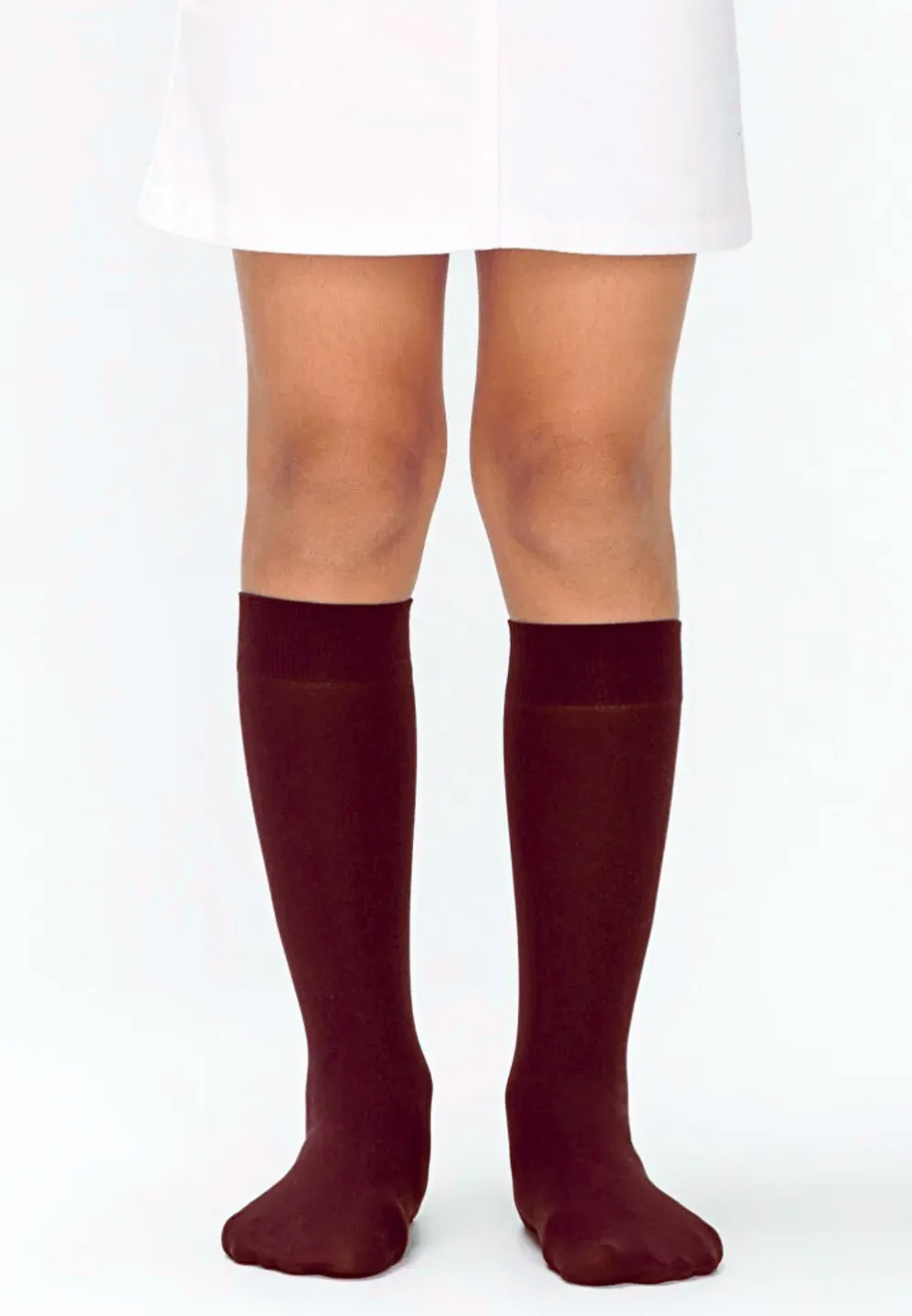 Șosete fetițe Penti Pretty Mikro 40 DEN, până la genunchi, mate, opace, vișiniu - 1