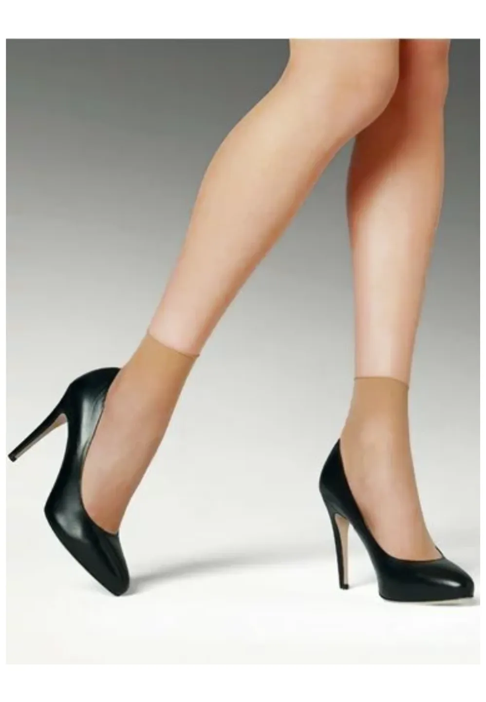 Șosete Penti ,,Dance'' 15 DEN – Scurte, Maro, cu Vârf Transparent - 1