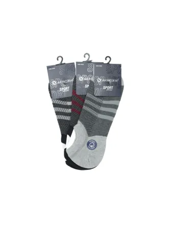 Șosete scurte bărbați cu imprimeu în dungi – set 3 culori