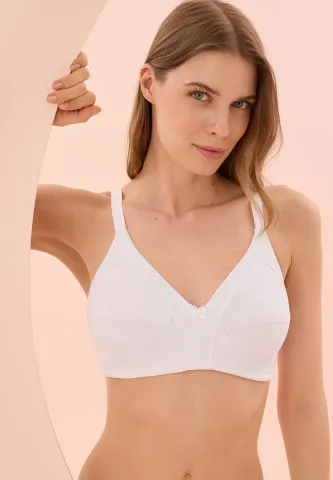 Sutien Damă Bumbac Minimizer, Alb hover