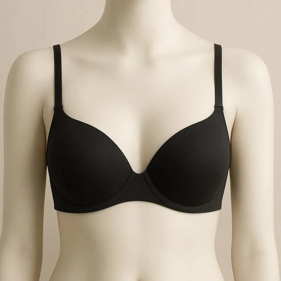 Sutien dama Bella Donna cu burete si push up, bretele detașabile, culoare negru
