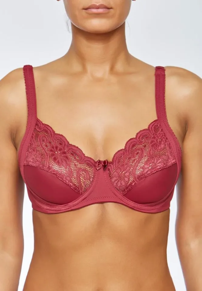 Sutien dama Bella Donna cu dantelă, fără burete, culoare coral