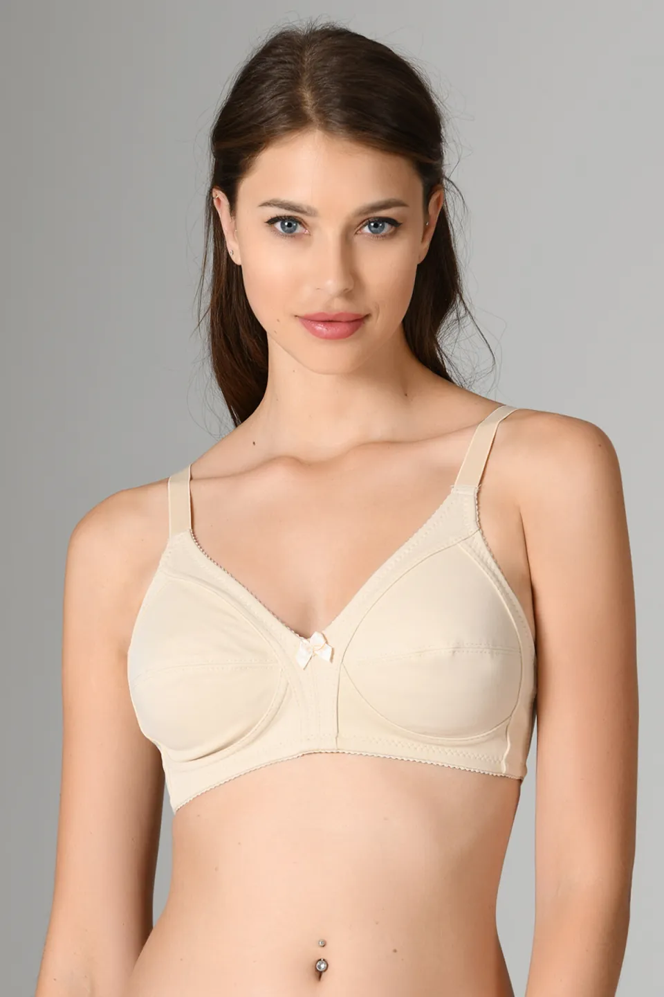 Sutien Damă Bumbac Minimizer, Bej - 1