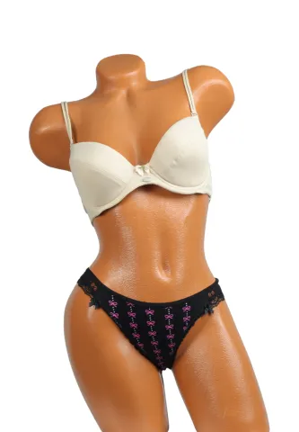 Sutien damă cu efect push-up, culoare bej