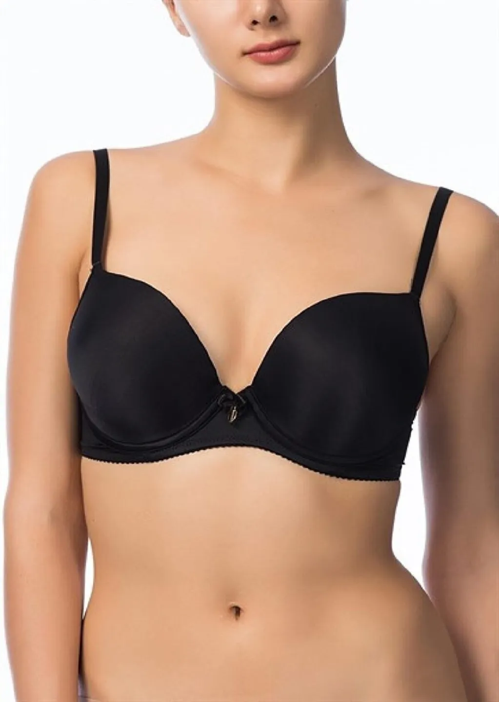 Sutien damă cu efect push-up, culoare negru - 1