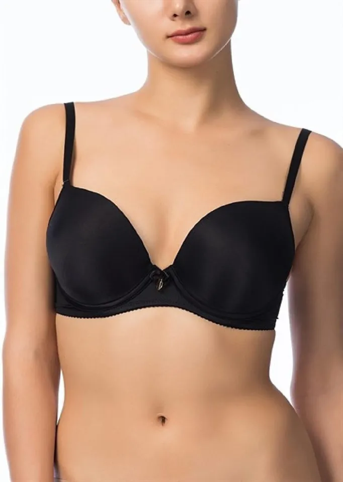 Sutien damă cu efect push-up, culoare negru