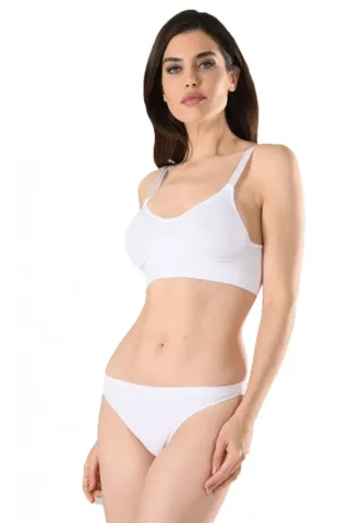 Sutien dama minimizer, material lejer, culoare alb hover