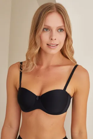 Sutien NBB Push-Up, cu Balene de Sustinere , Negru hover