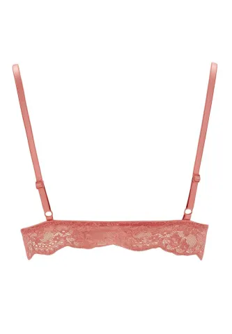 Sutien damă Serena- cu burete, fără push-up, culoare coral hover