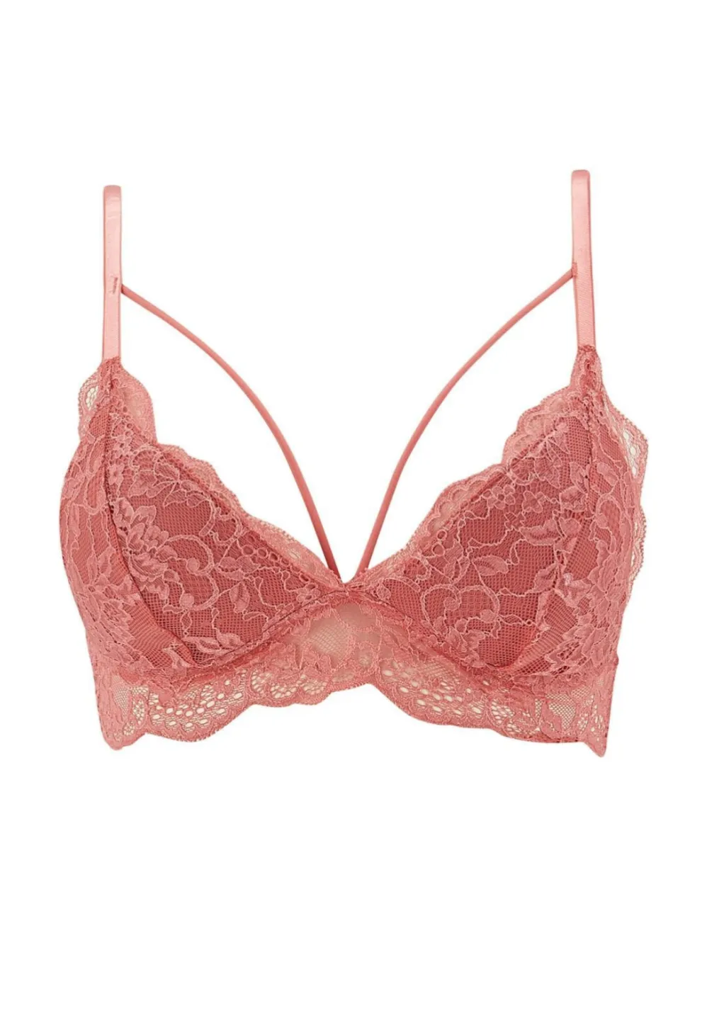 Sutien damă Serena- cu burete, fără push-up, culoare coral - 1