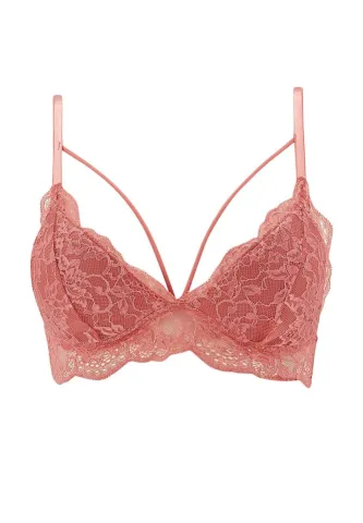 Sutien damă Serena- cu burete, fără push-up, culoare coral