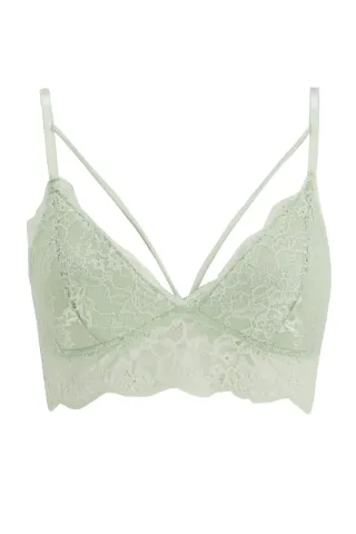 Sutien damă Serena cu burete, fără push-up, culoare verde