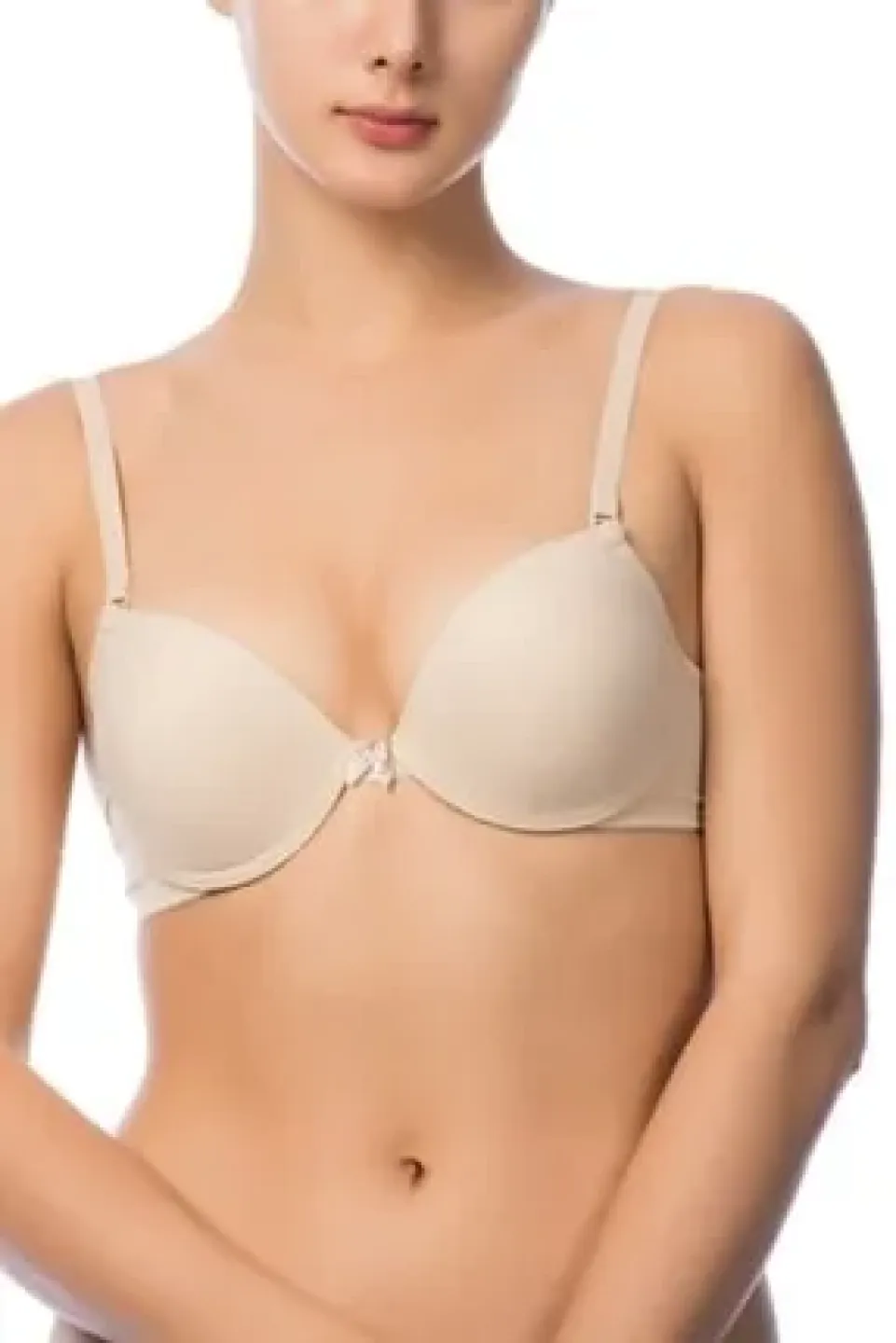 Sutien NBB cu burete si push-up, culoare bej - 1