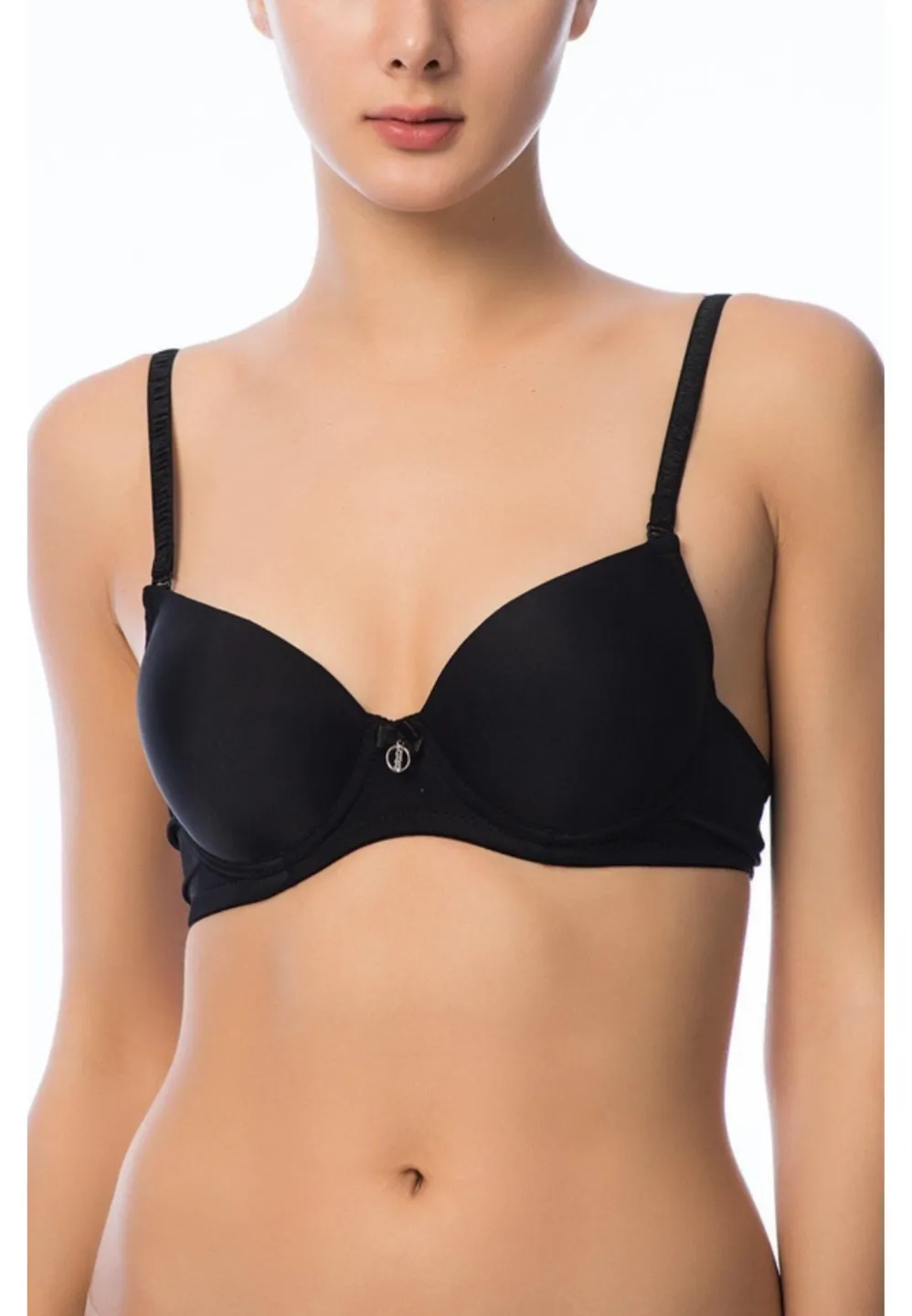 Sutien NBB cu Push-Up, Bretele Detașabile, Culoare Negru - 1
